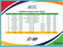 asia cup 2022 schedule