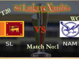 Sri Lanka vs Namibia Scorecard