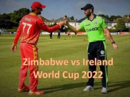 Zimbabwe vs Ireland wc 2022