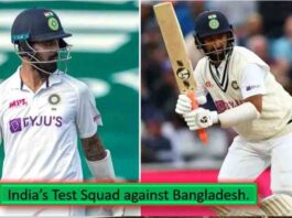 India’s Test Squad against Bangladesh