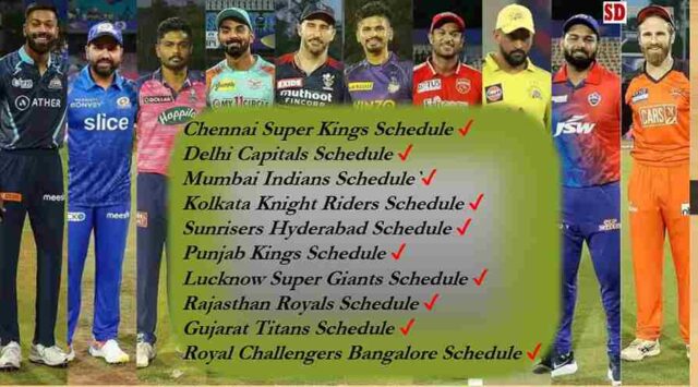 TATA IPL 2023 Schedule