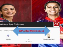 WPL 2023 Match no. 11