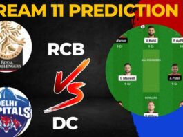 RCB vs DC Dream 11 Prediction