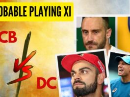 RCB vs DC Probable Playing XI