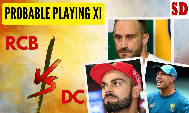 RCB vs DC Probable Playing XI