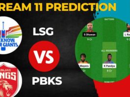 LSG vs PBKS Dream 11 Prediction