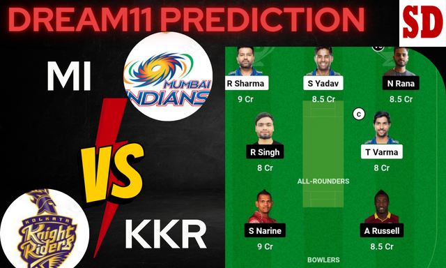 MI vs KKR Dream11 Prediction