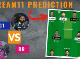 GT vs RR Dream11 Prediction