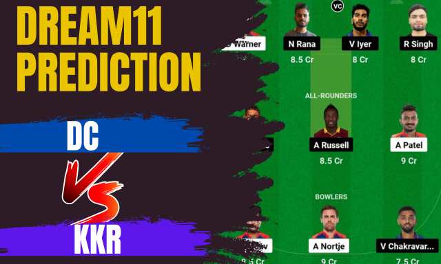 DC vs KKR Dream11 Prediction