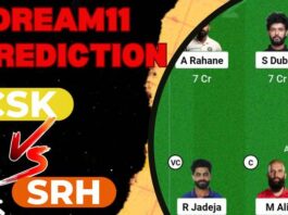 CSK vs SRH Dream11 Prediction