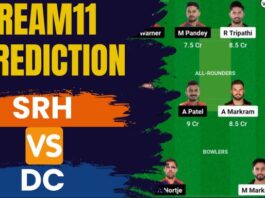 IPL 2023: SRH vs DC Dream11 Prediction