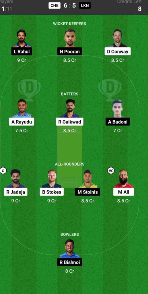 CSK vs LSG Dream11 Prediction