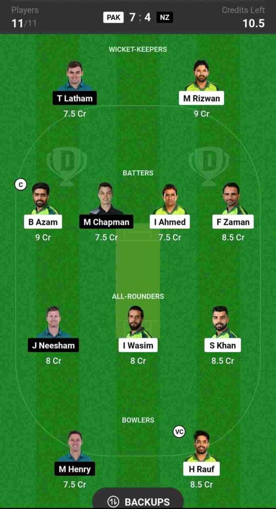 PAK vs NZ Dream11 Prediction