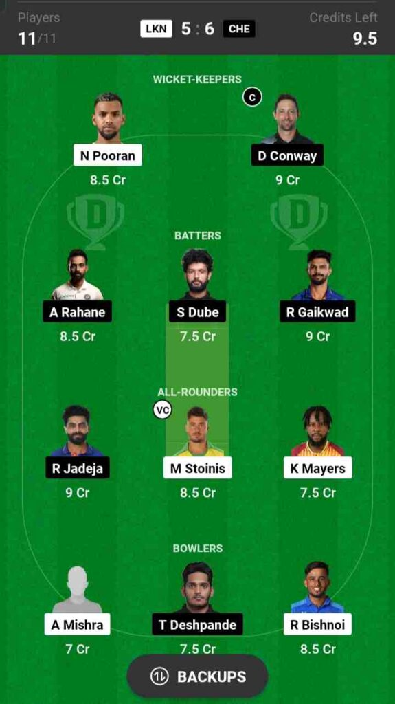 LSG vs CSK Dream11 Prediction