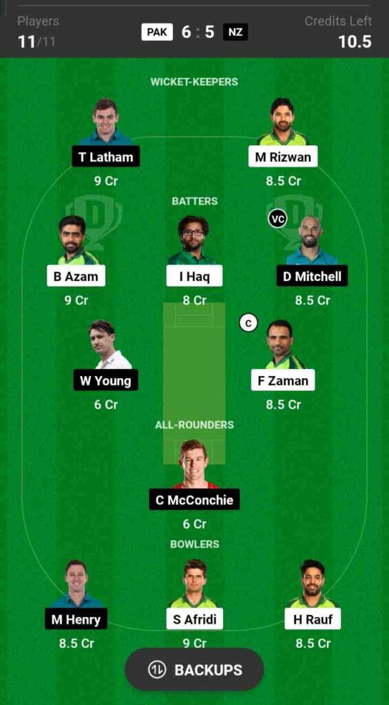 PAK vs NZ Dream11 Prediction