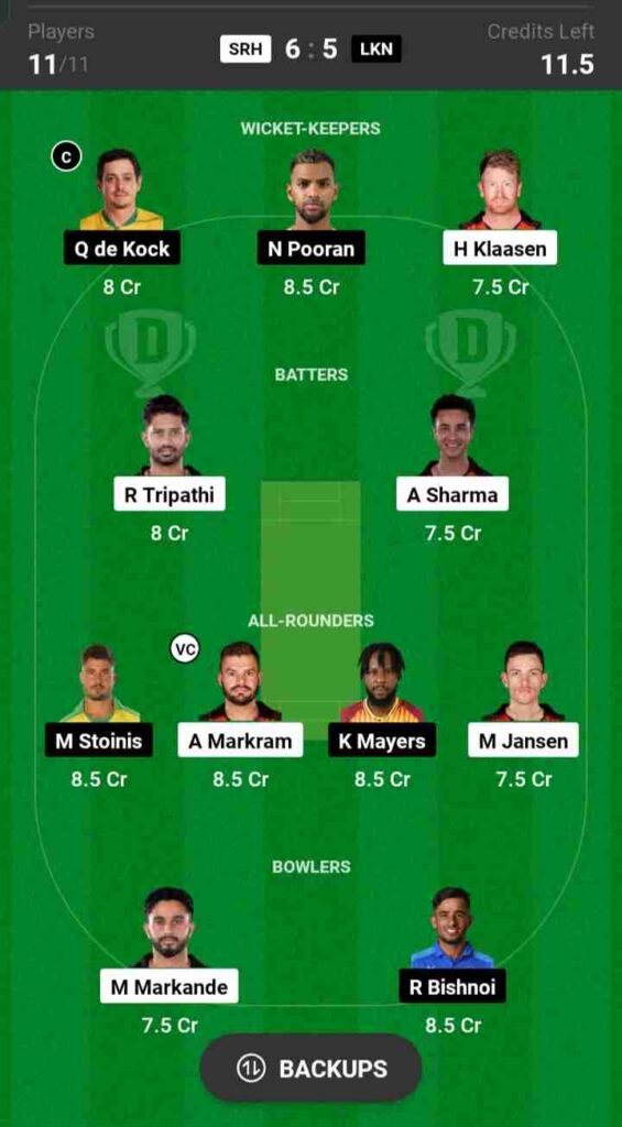 SRH vs LSG Dream11 Prediction, Pitch Report 