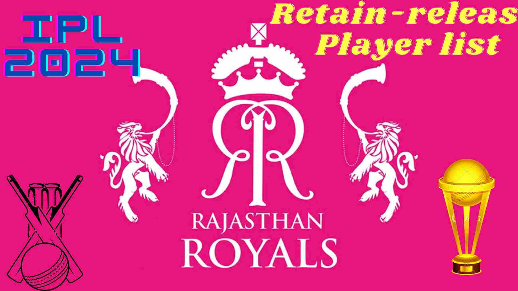 IPL 2024 RR retain and release player list