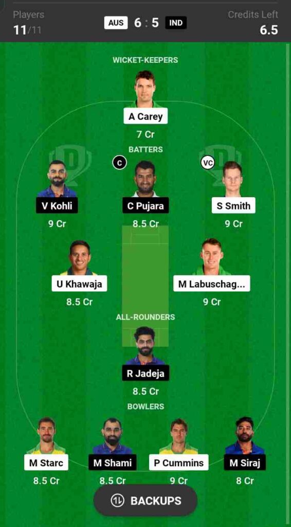 IND vs AUS Dream11 Prediction Today Match 