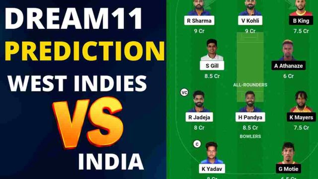 WI vs IND Dream11 Prediction 2nd ODI 2023 | West Indies vs India Dream11 Team, Kensington Oval Pitch Report