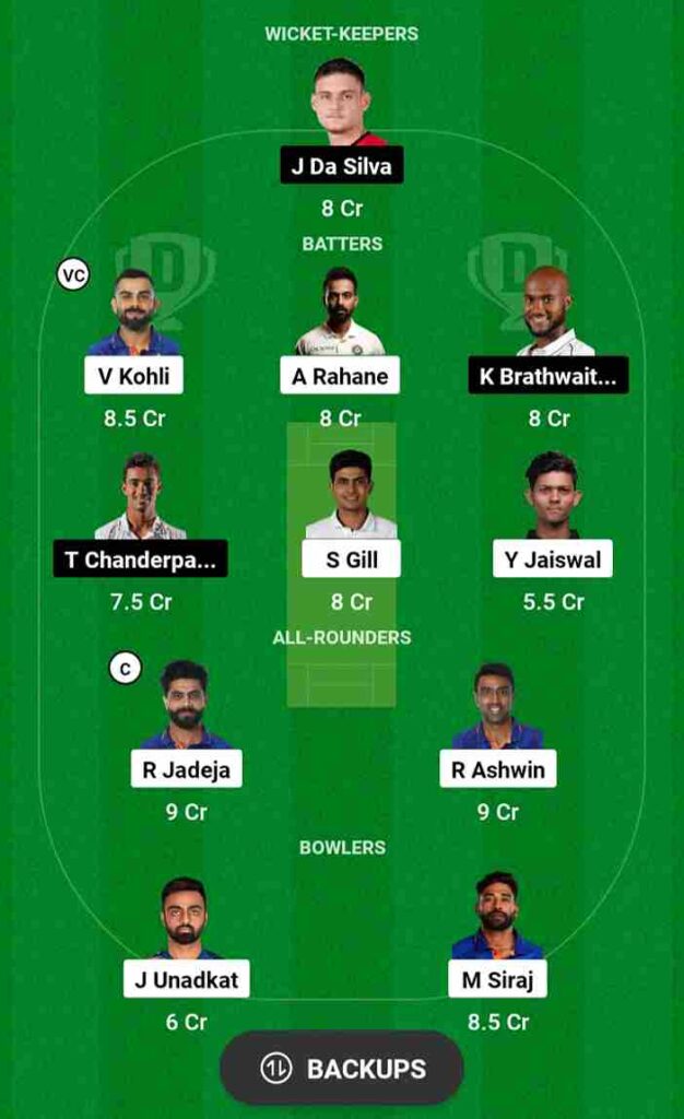 WI vs IND Dream11 Prediction Today Match 1st Test | West Indies vs India Dream11 Team Grand League, Windsor Park Dominica Pitch Report