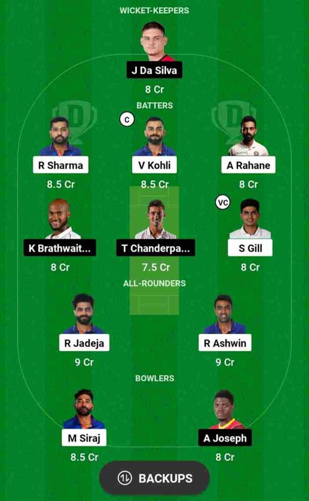 WI vs IND Dream11 Prediction