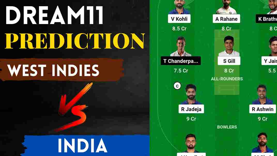WI vs IND Dream11 Prediction Today Match 1st Test | West Indies vs India Dream11 Team Grand League, Windsor Park Dominica Pitch Report WI vs IND Dream11 Prediction Today Match 1st Test | West Indies vs India Dream11 Team Grand League, Windsor Park Dominica Pitch Report