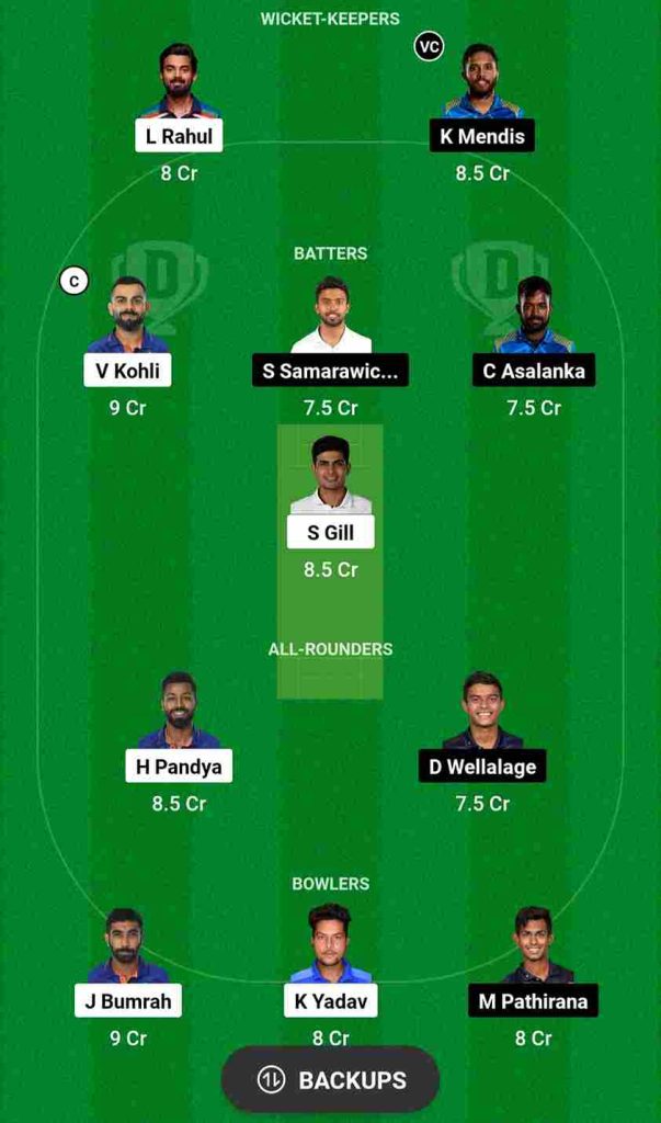 IND vs SL Dream11 Prediction Asia Cup 2023 Final | India vs Sri Lanka Dream11 Team, R. Premadasa Stadium Pitch Report