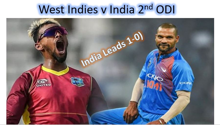 Kartu Skor ODI ke-2 Hindia Barat v India