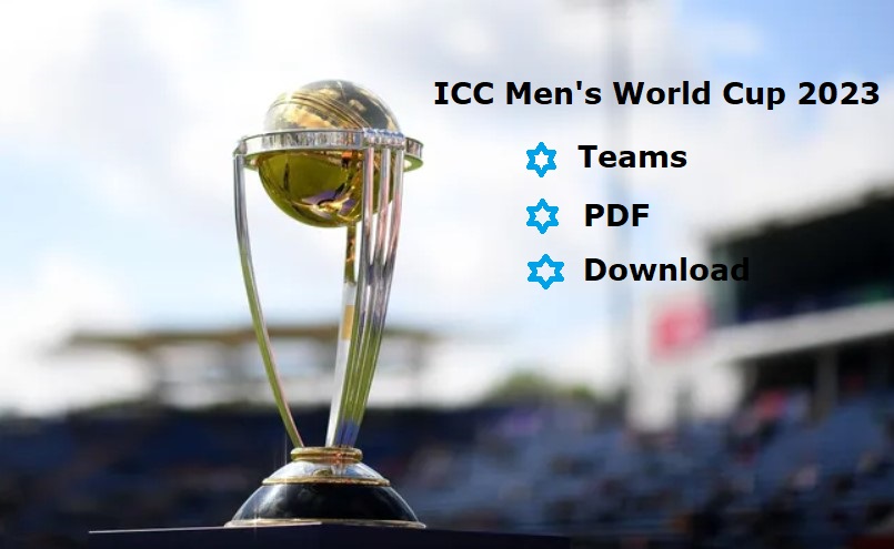ICC Men World Cup 2023 Schedule