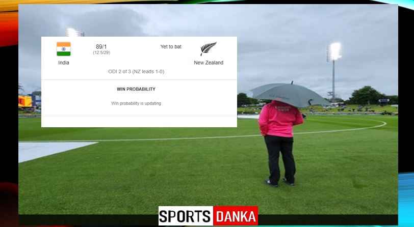 India Vs Selandia Baru 2nd ODI Rain Stop Game.
