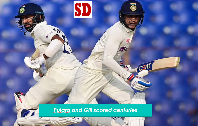 during test match IND vs BAN Pujara and Gill scored centuries