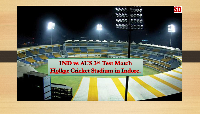 IND vs AUS 3rd Test Match Stadion Kriket Holkar di Indore.