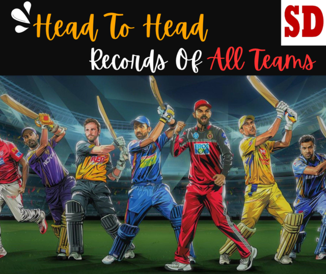 Head To Head Records Of All 10 Teams In IPL