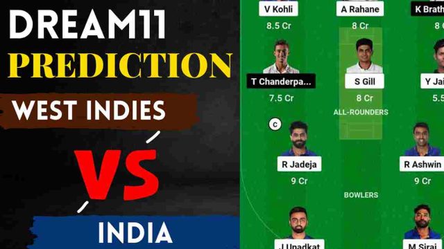 WI vs IND Dream11 Prediction 2nd Test, Queen's Park Oval Pitch Report | West Indies vs India Dream11 Team