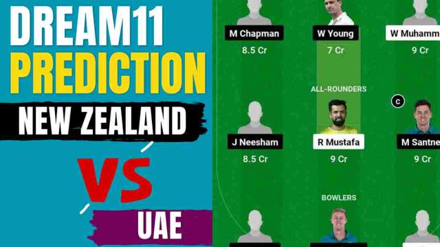 NZ vs UAE Dream11 Prediction Today Match | New Zealand vs United Arab Emirates 3rd T20I Dream11 Team, Dubai International Stadium Pitch Report
