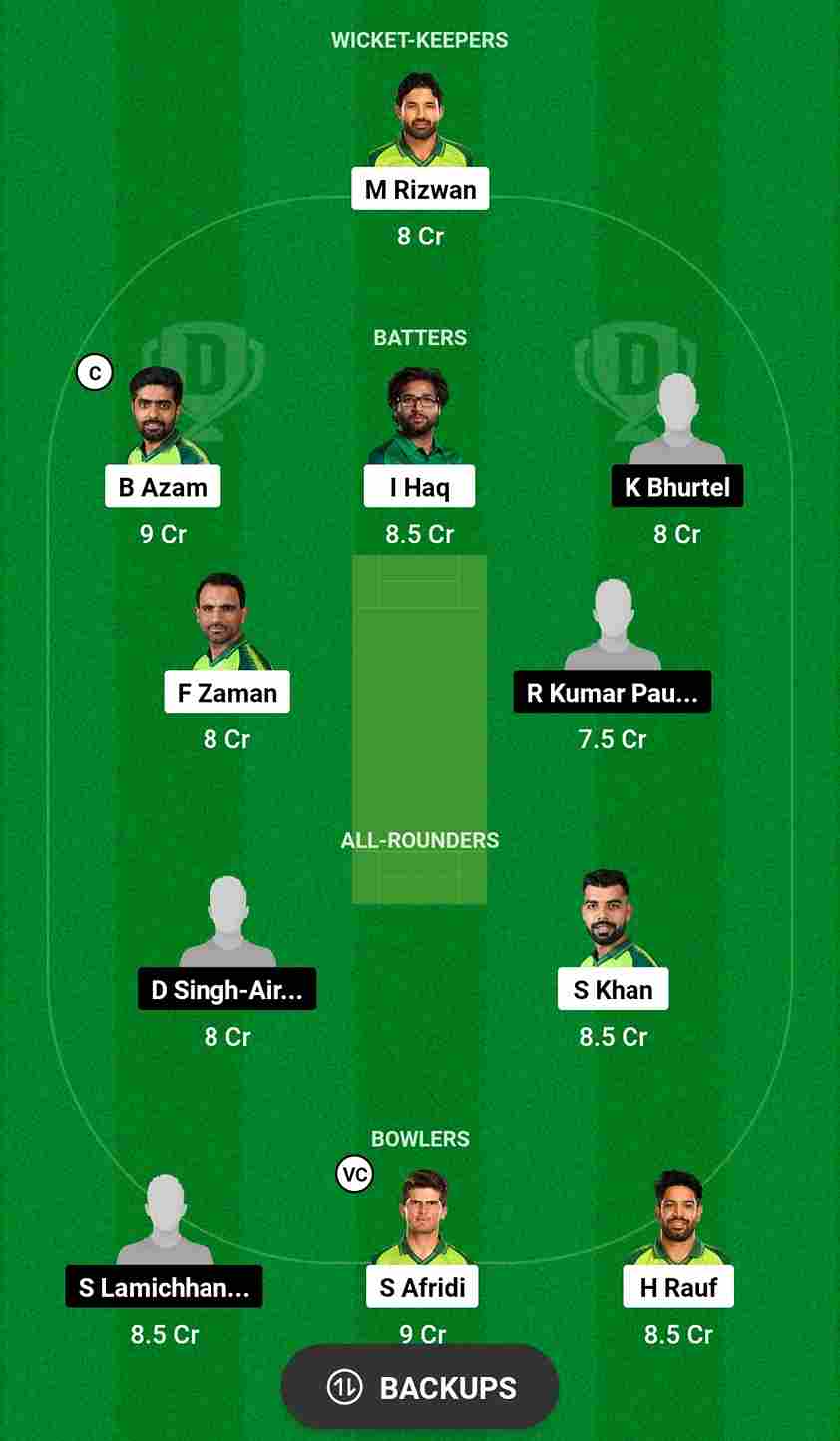 Pak Vs Nep Dream11 Prediction 1st Match Asia Cup 2023 Pakistan Vs Nepal Dream11 Team Multan 9625