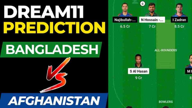 BAN vs AFG Dream11 Prediction 4th Match Asia Cup 2023 | Bangladesh vs Afghanistan Dream11 Team, Gaddafi Stadium Lahore Pitch Report