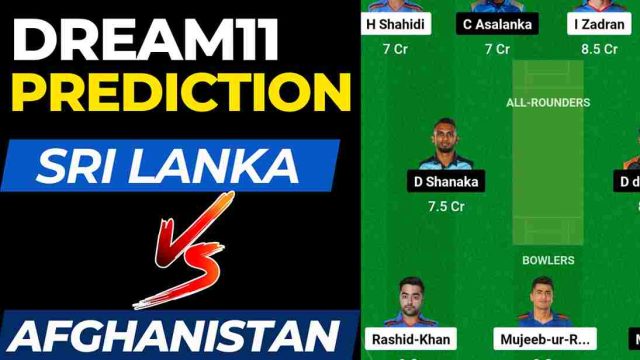 SL vs AFG Dream11 Prediction 6th Match Asia Cup 2023 | Sri Lanka vs Afghanistan Dream11 Team, Gaddafi Stadium Lahore Pitch Report