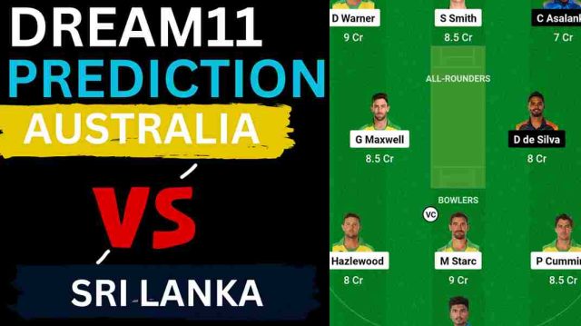 AUS vs SL Dream11 Prediction World Cup 2023 | Australia vs Sri Lanka Dream11 Team, Ekana Cricket Stadium Lucknow Pitch Report
