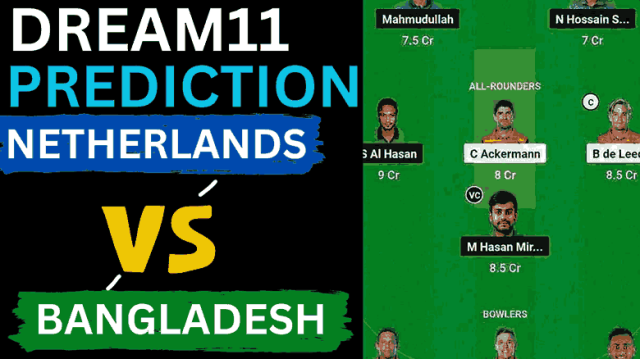 NED vs BAN Dream11 Prediction World Cup 2023 |Netherlands vs Bangladesh Dream11 Team, Eden Gardens Kolkata Pitch Report