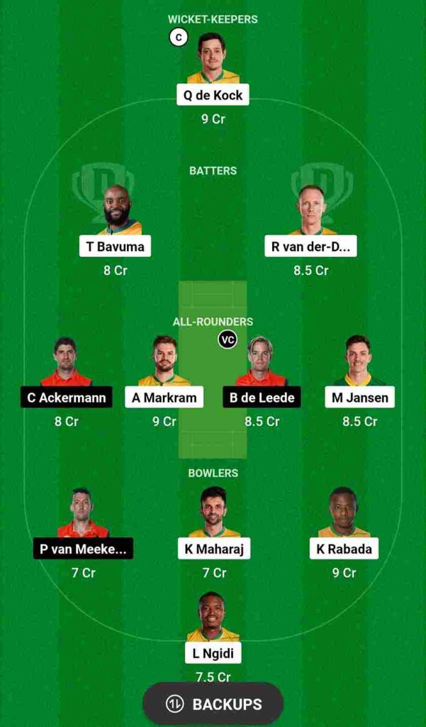 SA vs NED Dream11 Prediction World Cup 2023 | South Africa vs Netherlands Dream11 Team, HPCA Stadium Dharamsala Pitch Report