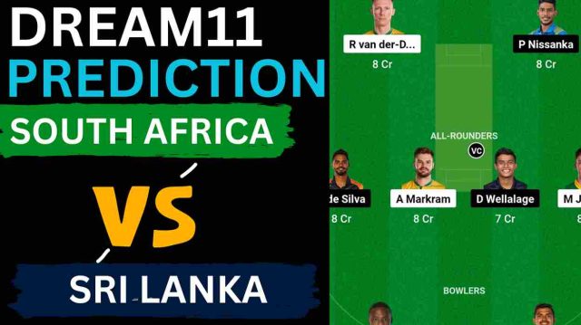SA vs SL Dream11 Prediction World Cup 2023 | South Africa vs Sri Lanka Dream11 Team, Arun Jaitley Stadium Delhi Pitch Report