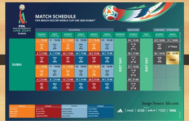 FIFA Beach Soccer World Cup 2024 Schedule
