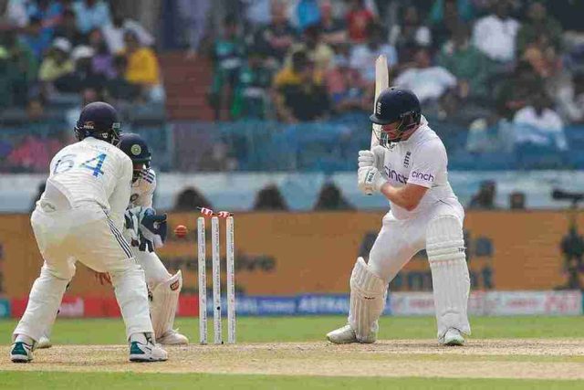 IND vs ENG 2024 England Takes the Lead in Hyderabad Ollie Pope scored his first ton in India