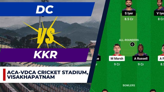 IPL 2024 DC vs KKR Head to Head, Dream11 Prediction, Dream11 Team | Delhi Capitals vs Kolkata Knight Riders Pitch Report