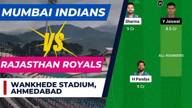 MI vs RR Head to Head, Pitch Report, Dream11 Prediction | Mumbai Indians vs Rajasthan Royals Dream11 Team, Playing XI