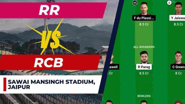 IPL 2024, RR vs RCB Dream11 Prediction, Best Dream11 Team, Head to Head Records, Weather Forecast | Sawai Mansingh Stadium Pitch Report